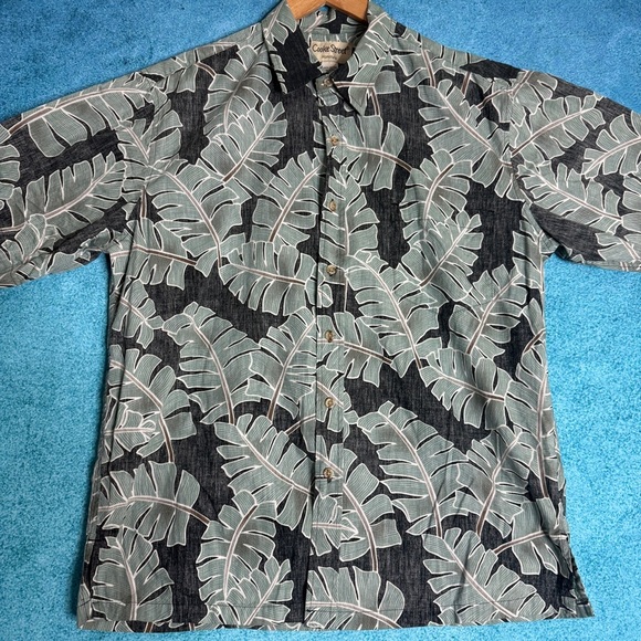 Vintage Cooke Street Shirt Mens Size L Floral Reverse Print Hawaiian Beach - Picture 2 of 16